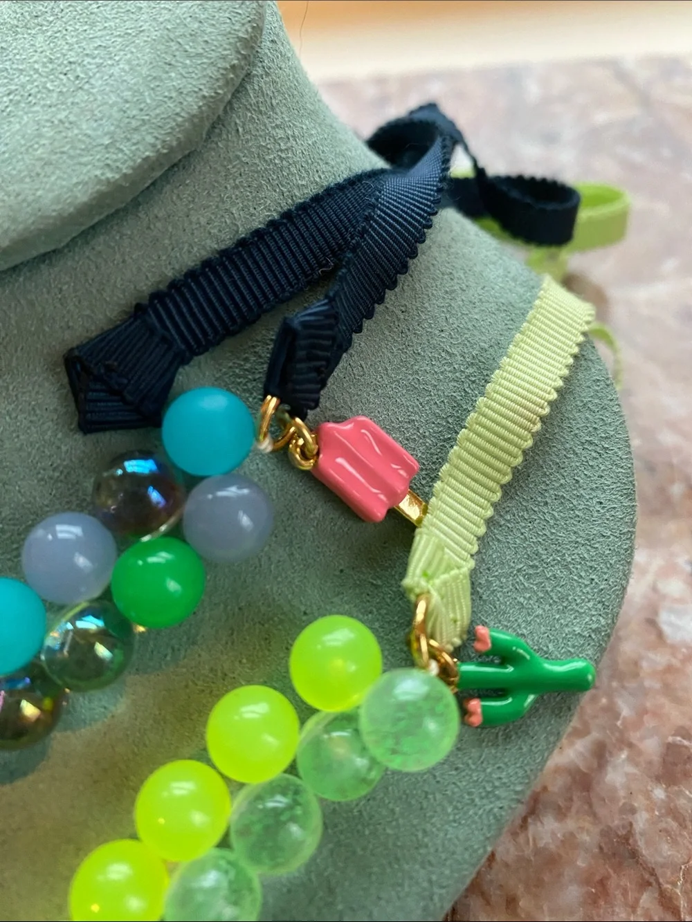 J. Crew Crewcuts Multi Strand Neon & Iridescent Beaded Statement Necklace - 2